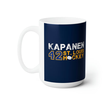 Kapanen 42 St. Louis Hockey Ceramic Coffee Mug In Navy, 15oz