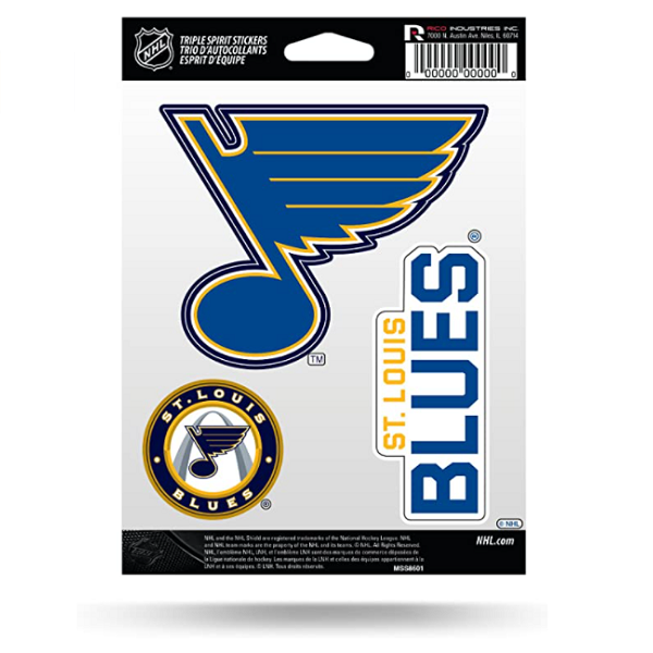 St. Louis Blues Shimmer Decal, 5x7 Inch - St. Louis Sports Shop