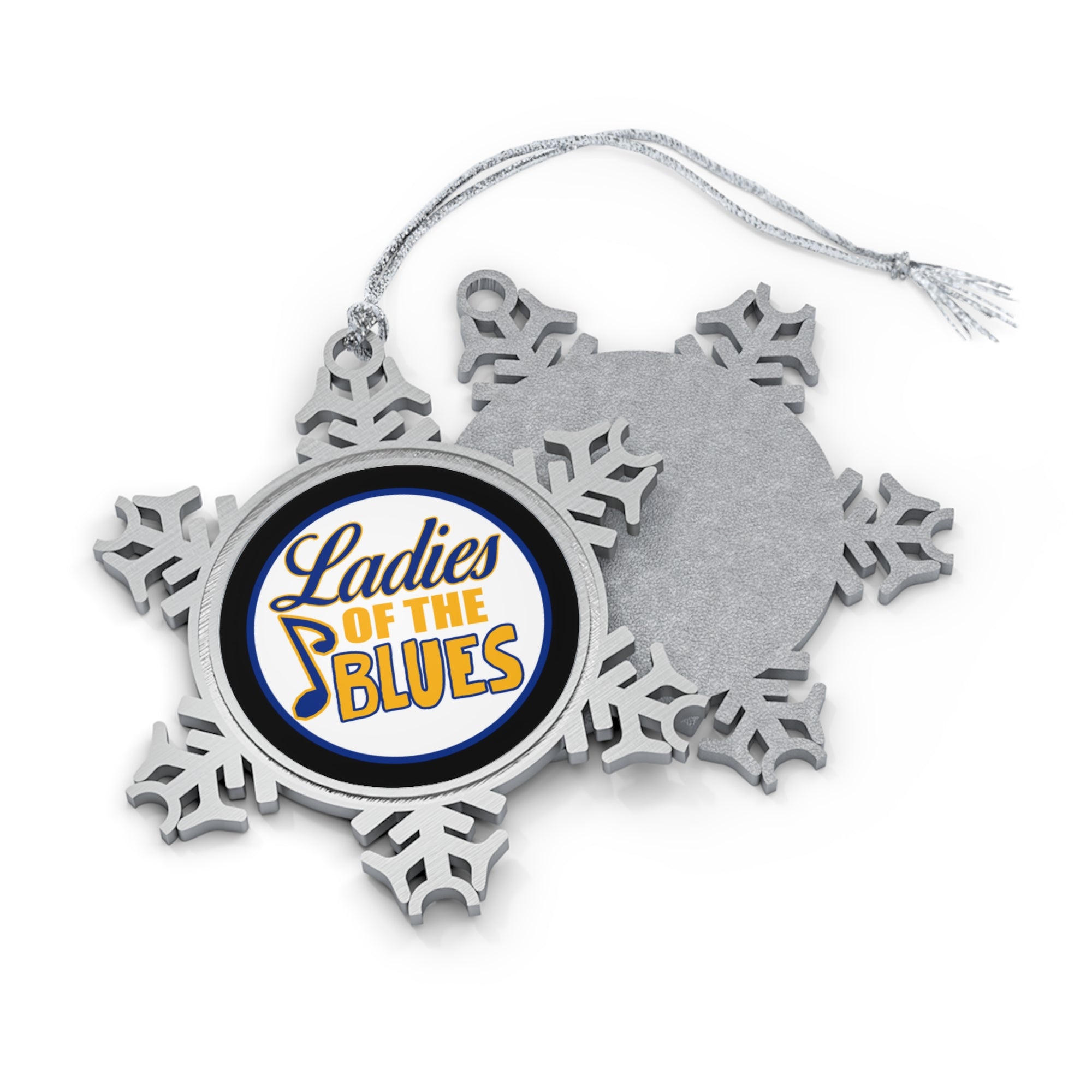 Ladies Of The Blues Pewter Snowflake Ornament