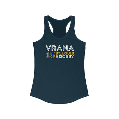 Vrana 15 St. Louis Hockey Grafitti Wall Design Women's Ideal Racerback Tank Top