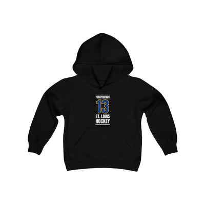 Toropchenko 13 St. Louis Hockey Blue Vertical Design Youth Hooded Sweatshirt