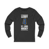 Leddy 4 St. Louis Hockey Blue Vertical Design Unisex Jersey Long Sleeve Shirt