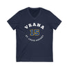 Vrana 15 St. Louis Hockey Number Arch Design Unisex V-Neck Tee