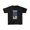 Neighbours 63 St. Louis Hockey Blue Vertical Design Kids Tee