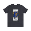 Vrana 15 St. Louis Hockey Blue Vertical Design Unisex T-Shirt