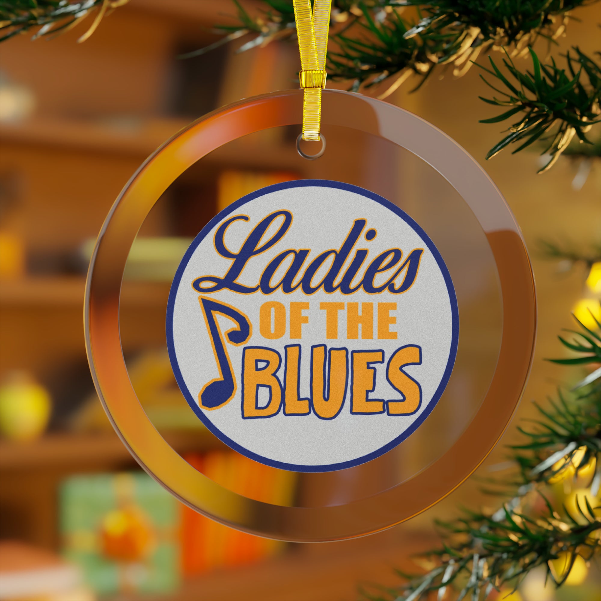 Ladies Of The Blues Glass Ornament, Original Design