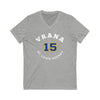 Vrana 15 St. Louis Hockey Number Arch Design Unisex V-Neck Tee