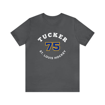 Tucker 75 St. Louis Hockey Number Arch Design Unisex T-Shirt