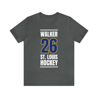 Walker 26 St. Louis Hockey Blue Vertical Design Unisex T-Shirt