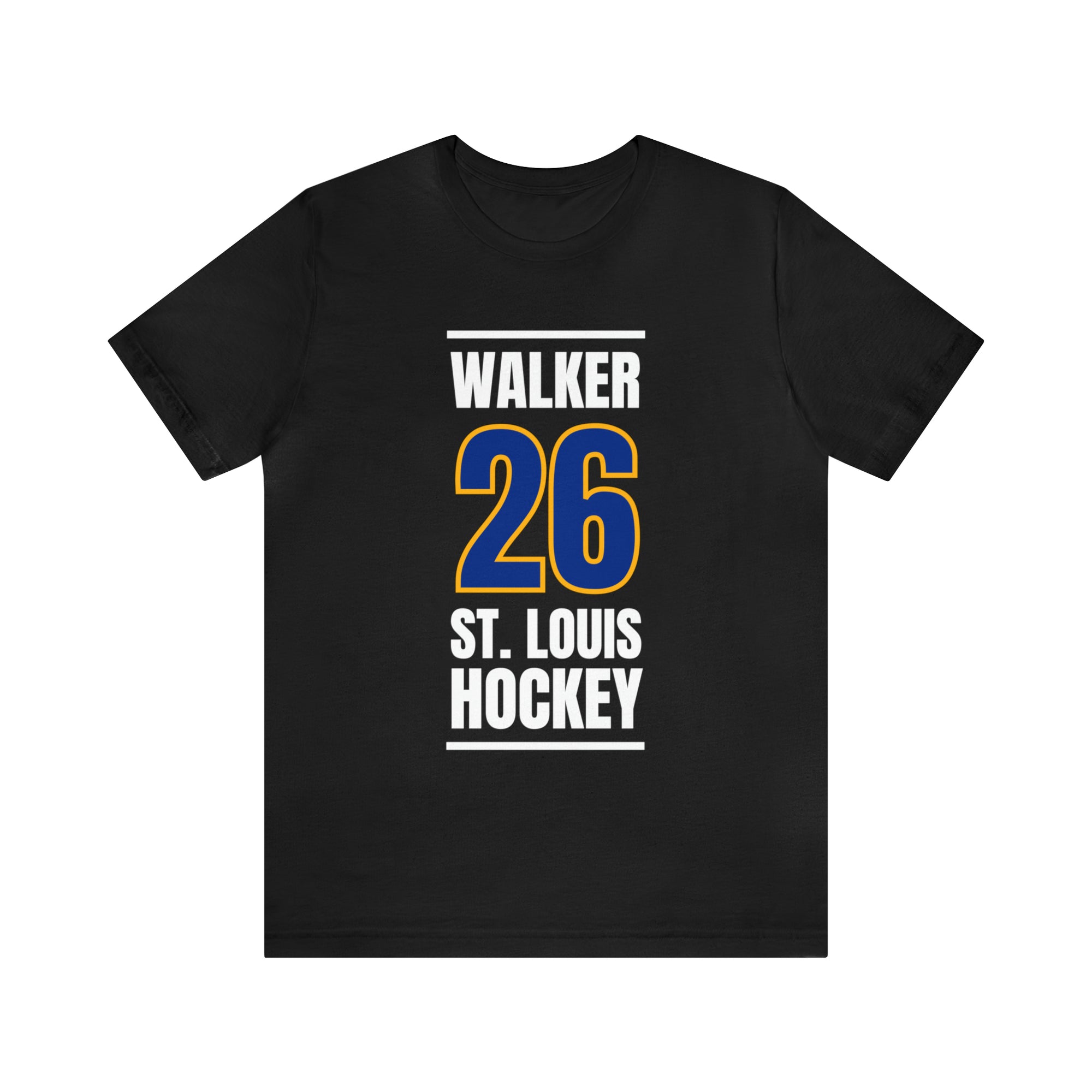 Walker 26 St. Louis Hockey Blue Vertical Design Unisex T-Shirt