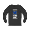 Binnington 50 St. Louis Hockey Blue Vertical Design Unisex Jersey Long Sleeve Shirt