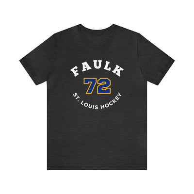 Faulk 72 St. Louis Hockey Number Arch Design Unisex T-Shirt