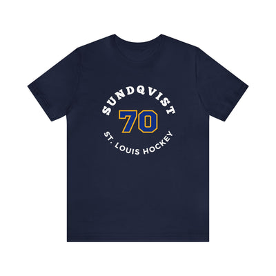 Sundqvist 70 St. Louis Hockey Number Arch Design Unisex T-Shirt