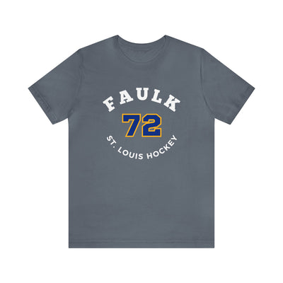 Faulk 72 St. Louis Hockey Number Arch Design Unisex T-Shirt