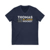 Thomas 18 St. Louis Hockey Grafitti Wall Design Unisex V-Neck Tee