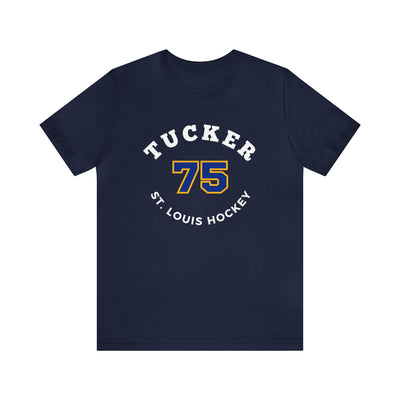 Tucker 75 St. Louis Hockey Number Arch Design Unisex T-Shirt