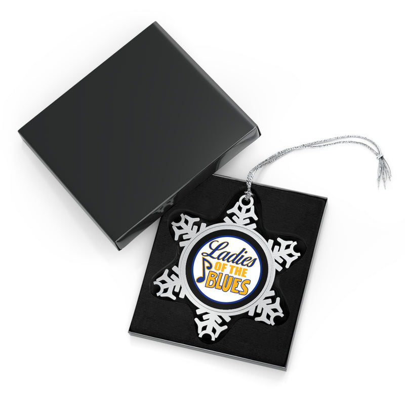 Ladies Of The Blues Pewter Snowflake Ornament