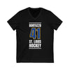 Bortuzzo 41 St. Louis Hockey Blue Vertical Design Unisex V-Neck Tee