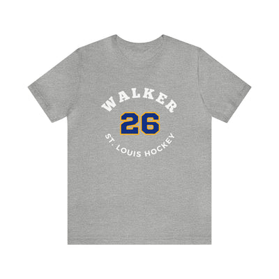 Walker 26 St. Louis Hockey Number Arch Design Unisex T-Shirt