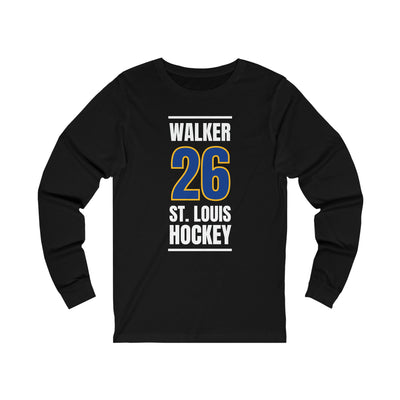 Walker 26 St. Louis Hockey Blue Vertical Design Unisex Jersey Long Sleeve Shirt