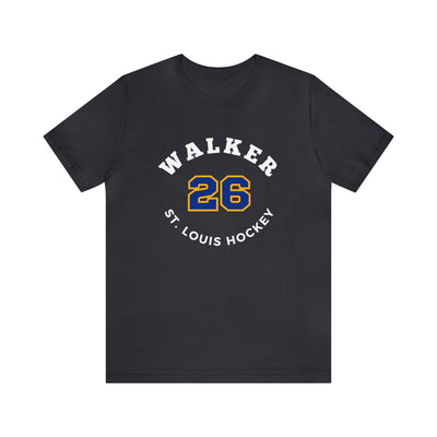 Walker 26 St. Louis Hockey Number Arch Design Unisex T-Shirt