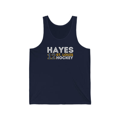 Hayes 12 St. Louis Hockey Grafitti Wall Design Unisex Jersey Tank Top