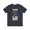 Toropchenko 13 St. Louis Hockey Blue Vertical Design Unisex T-Shirt