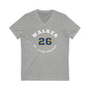 Walker 26 St. Louis Hockey Number Arch Design Unisex V-Neck Tee