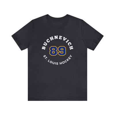 Buchnevich 89 St. Louis Hockey Number Arch Design Unisex T-Shirt