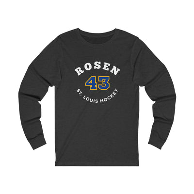 Rosen 43 St. Louis Hockey Number Arch Design Unisex Jersey Long Sleeve Shirt