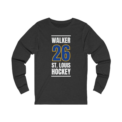 Walker 26 St. Louis Hockey Blue Vertical Design Unisex Jersey Long Sleeve Shirt