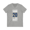 Saad 20 St. Louis Hockey Blue Vertical Design Unisex V-Neck Tee