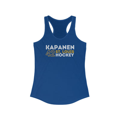 Kapanen 42 St. Louis Hockey Grafitti Wall Design Women's Ideal Racerback Tank Top