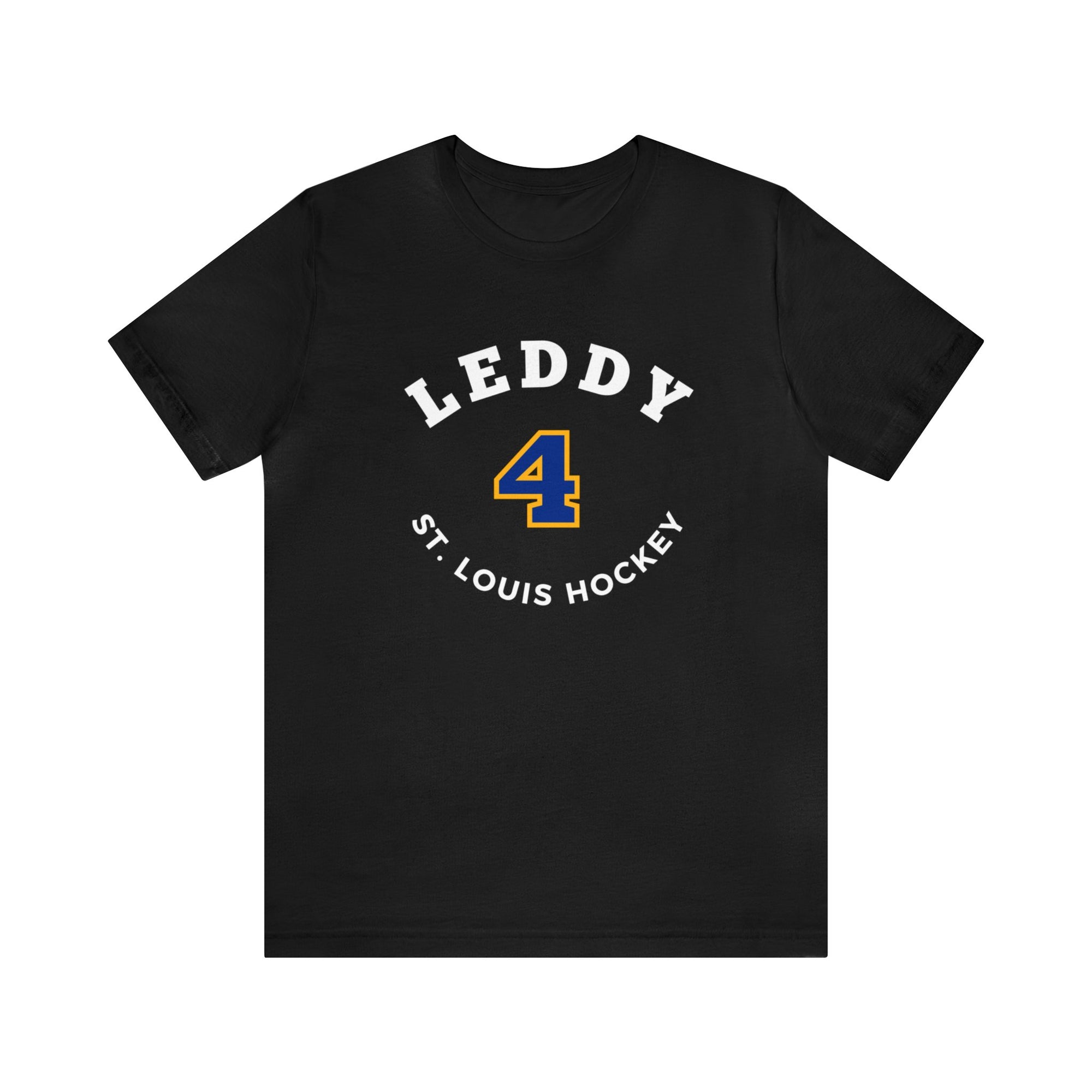 Leddy 4 St. Louis Hockey Number Arch Design Unisex T-Shirt