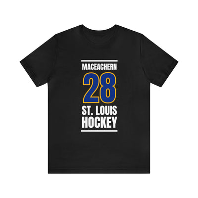 MacEachern 28 St. Louis Hockey Blue Vertical Design Unisex T-Shirt