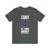 Leddy 4 St. Louis Hockey Blue Vertical Design Unisex T-Shirt