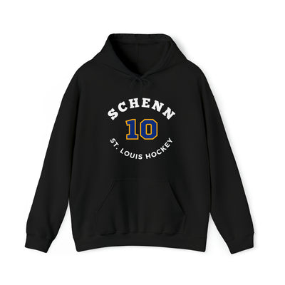 Schenn 10 St. Louis Hockey Number Arch Design Unisex Hooded Sweatshirt