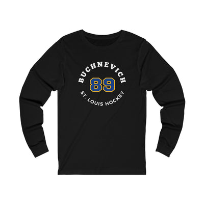 Buchnevich 89 St. Louis Hockey Number Arch Design Unisex Jersey Long Sleeve Shirt