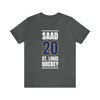 Saad 20 St. Louis Hockey Blue Vertical Design Unisex T-Shirt