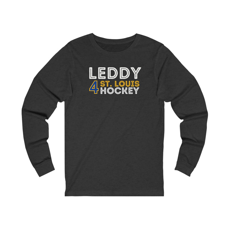 Leddy 4 St. Louis Hockey Grafitti Wall Design Unisex Jersey Long Sleeve Shirt
