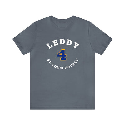 Leddy 4 St. Louis Hockey Number Arch Design Unisex T-Shirt