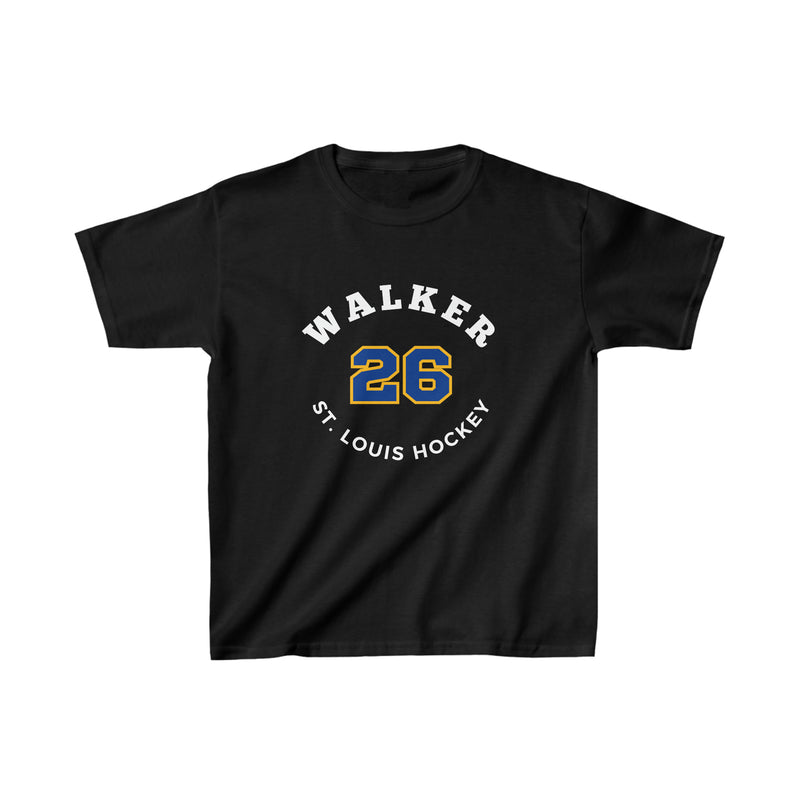 Walker 26 St. Louis Hockey Number Arch Design Kids Tee