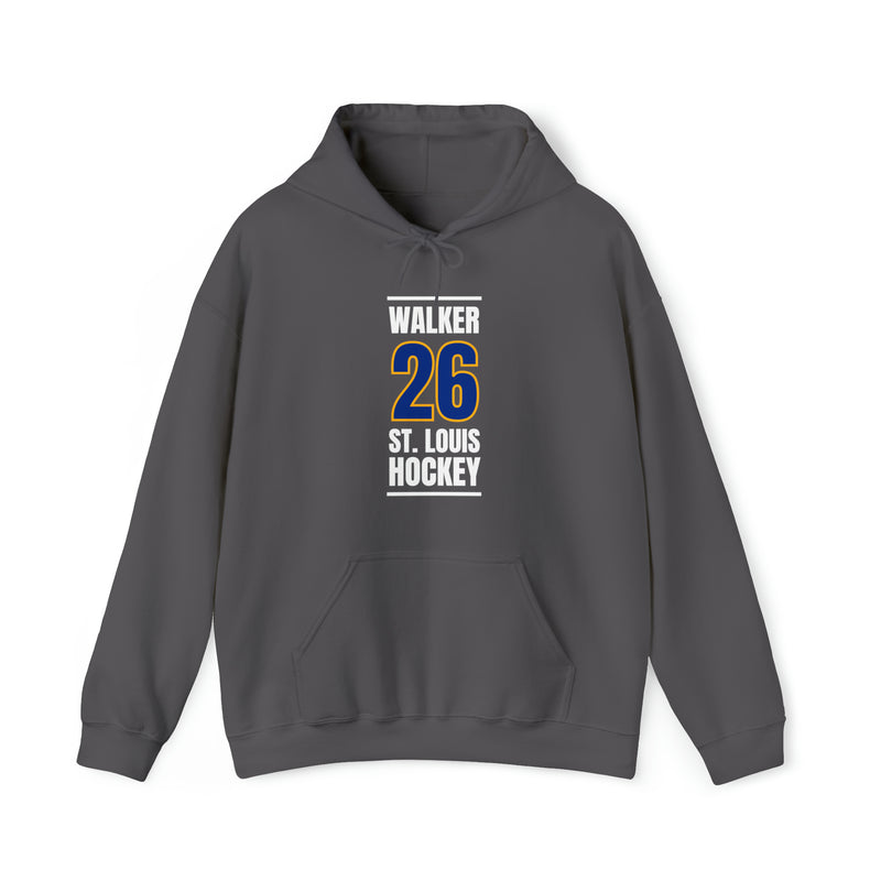 Walker 26 St. Louis Hockey Blue Vertical Design Unisex Hooded Sweatshirt