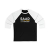 Saad 20 St. Louis Hockey Grafitti Wall Design Unisex Tri-Blend 3/4 Sleeve Raglan Baseball Shirt