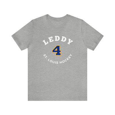 Leddy 4 St. Louis Hockey Number Arch Design Unisex T-Shirt