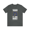 Tucker 75 St. Louis Hockey Blue Vertical Design Unisex T-Shirt