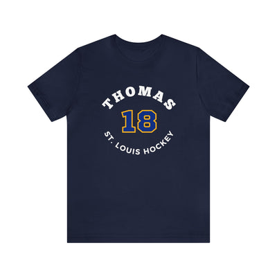 Thomas 18 St. Louis Hockey Number Arch Design Unisex T-Shirt