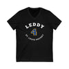 Leddy 4 St. Louis Hockey Number Arch Design Unisex V-Neck Tee