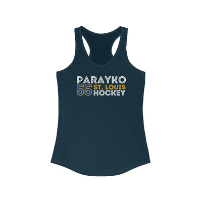 Parayko 55 St. Louis Hockey Grafitti Wall Design Women's Ideal Racerback Tank Top