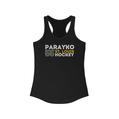 Parayko 55 St. Louis Hockey Grafitti Wall Design Women's Ideal Racerback Tank Top